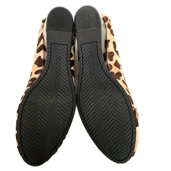 Bandolino Tan Black Leopard Print Hair Calf Wedge Heel Slip On Loafers Size 6.5 - Picture 9 of 11
